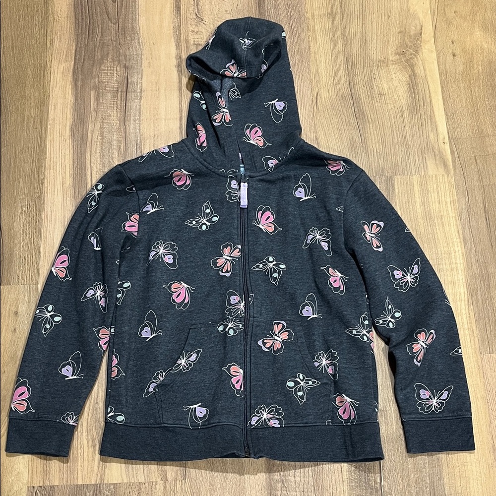 Cat & Jack girls size L 10/12 zip up sweatshirt